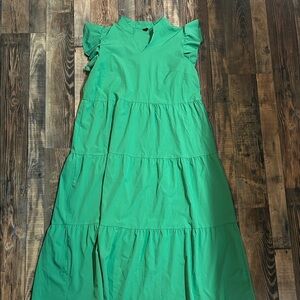 SHEIN Green Tiered Casual Dress
